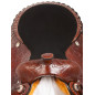 Dark Brown Tooled Western Barrel Trail Horse Saddle 16