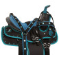 Blue Western Synthetic Kids Seat Pony Saddle Tack 10 12