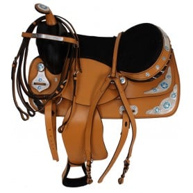 New 16 17 Turquoise Texas Star Natural Show Saddle