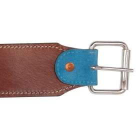 10870 Medium Oil Blue Suede Western Leather Horse Saddle Cinch