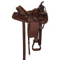 Brown Synthetic Pleasure Trail Western Horse Saddle 14 16