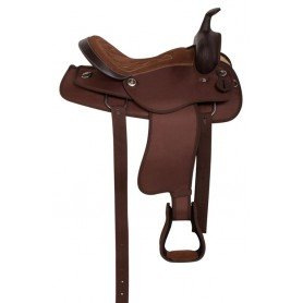 10900 Brown Synthetic Pleasure Trail Western Horse Saddle Set 14 18