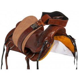 10529 Western Hand Carved Leather Roping Ranch Horse Saddle 15"