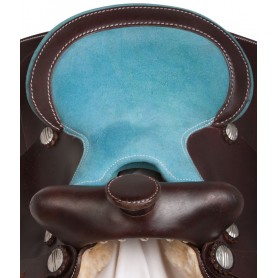 10931 10" Turquoise Fringe Brown Western Horse Saddle Tack