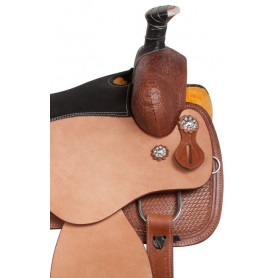 10941 Western Leather Mule Hide Ranch Roping Horse Saddle 15 16
