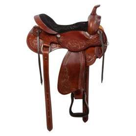 10956 Comfy Western Tooled Leather Trail Horse Saddle Tack 15 16