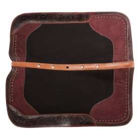 SP066 Western Wool Felt Antique Leather Non Slip Horse Saddle Pad