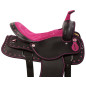 Pink Crystal Western Synthetic Show Horse Saddle Tack 14 18