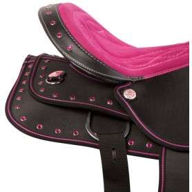 10959 Pink Crystal Western Synthetic Show Hose Saddle Tack 14 16