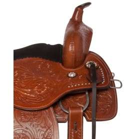 10968 Premium Western Leather Barrel Pleasure Horse Saddle 14 18