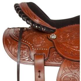 10968 Premium Western Leather Barrel Pleasure Horse Saddle 14 18