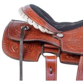 11007 Classic Tooled Western Roping Ranch Horse Saddle Tack 15 18