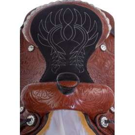 11007 Classic Tooled Western Roping Ranch Horse Saddle Tack 15 18
