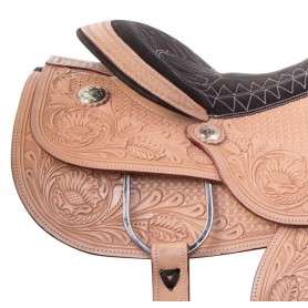 11004 Premium Tooled Western Pleasure Show Horse Saddle 16