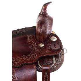 11014 Antique Mahogany Western Barrel Racer Horse Saddle Tack