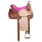 Pink Crystal Western Barrel Racing Trail Horse Saddle Tack 16