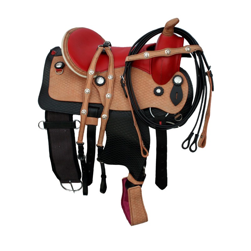 10-14 Western Pony Youth Child Leather Saddle & tack