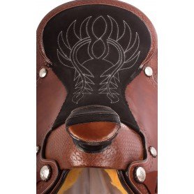 11035 Hand Carved Western Wade Tree Roping Leather Training Horse Saddle Tack
