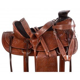 11037 Classic Tooled Western Leather Comfy Roping Ranch Wade Tree Horse Saddle Tack