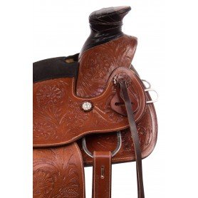 11037 Classic Tooled Western Leather Comfy Roping Ranch Wade Tree Horse Saddle Tack