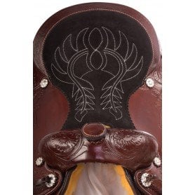 11038 Classic Tooled Comfy Mahogany Western Pleasure Trail Leather Horse Saddle Tack