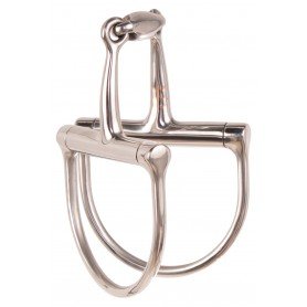 A1703 Stainless Steel French Link D-Ring Snaffle Horse Bit With Copper Strips