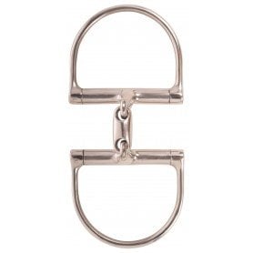 A1703 Stainless Steel French Link D-Ring Snaffle Horse Bit With Copper Strips