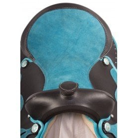 11051 Turquoise Blue Western Crystal Synthetic Show Trail Horse Saddle Tack