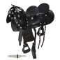 Royal Black Double Seat Saddle Double Stirrups 15 10