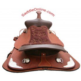 NEW LIGHT OIL LEATHER WESTERN SHOW SADDLE