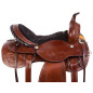 Western Tooled Leather Barrel Racer Pleasure Trail Horse Saddle Tack Set