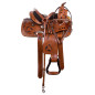Youth Kids Black Inlay Western Barrel Racing Trail Leather Horse Saddle Tack