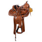 Youth Kids Black Inlay Western Barrel Racing Trail Leather Horse Saddle Tack
