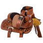 Children Youth Western Leather Tooled Kids Pony Barrel Racing Trail Saddle Tack