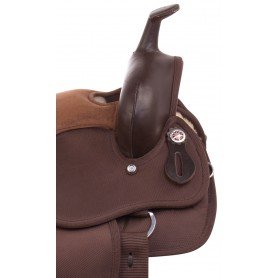 11079 Brown Synthetic Western Youth Kid Seat Quarter Horse Saddle Tack
