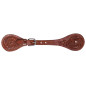 Floral Tooled Western Leather Spur Straps