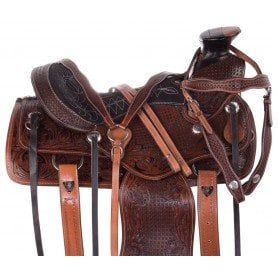 110837 Antique Wade Tree Ranch Work Western Roping Leather Horse Saddle Tack Set