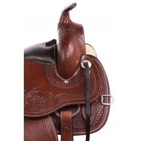 110827 Gaited Bars Beautiful Hand Carved Western Pleasure Trail Premium Leather Horse Saddle Tack Set