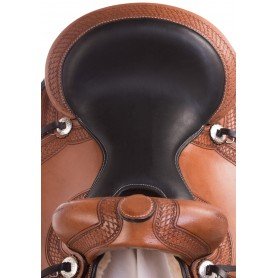 110828 Chestnut Western Endurance Trail Comfy Cush Leather Horse Saddle Tack Set