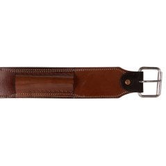 110841 Medium Chestnut Western Leather Bucking Strap Horse Saddle Back Cinch