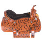 Premium Black Inlay Barrel Racing Western Trail Leather Horse Saddle Tack Set