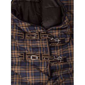 WB1803 Navy Plaid 1200D 350g Fill Turnout Winter Horse Blanket Waterproof