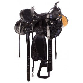 10412G Black Leather Pleasure Gaited Western Horse Saddle 16 18