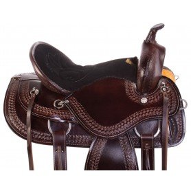 110855G Gaited Tree Comfortable Dark Brown Western Trail Endurance Leather Horse Saddle Tack Set