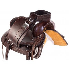 110855G Gaited Tree Comfortable Dark Brown Western Trail Endurance Leather Horse Saddle Tack Set