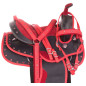 Red Crystal Synthetic Youth Kids Western Horse Saddle 12 13