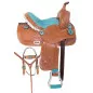 Light Turquoise Crystal Youth Kids Barrel Horse Saddle Tack Set