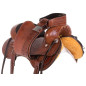 Premium Classic Tooled Western Pleasure Trail Leather Horse Saddle Tack