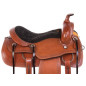 Comfy Western Tooled Pleasure Trail Ranching Leather Horse Saddle Tack Set