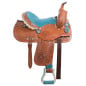 Blue Youth Kids Pony Horse Western Trail Saddle Tack 12 14